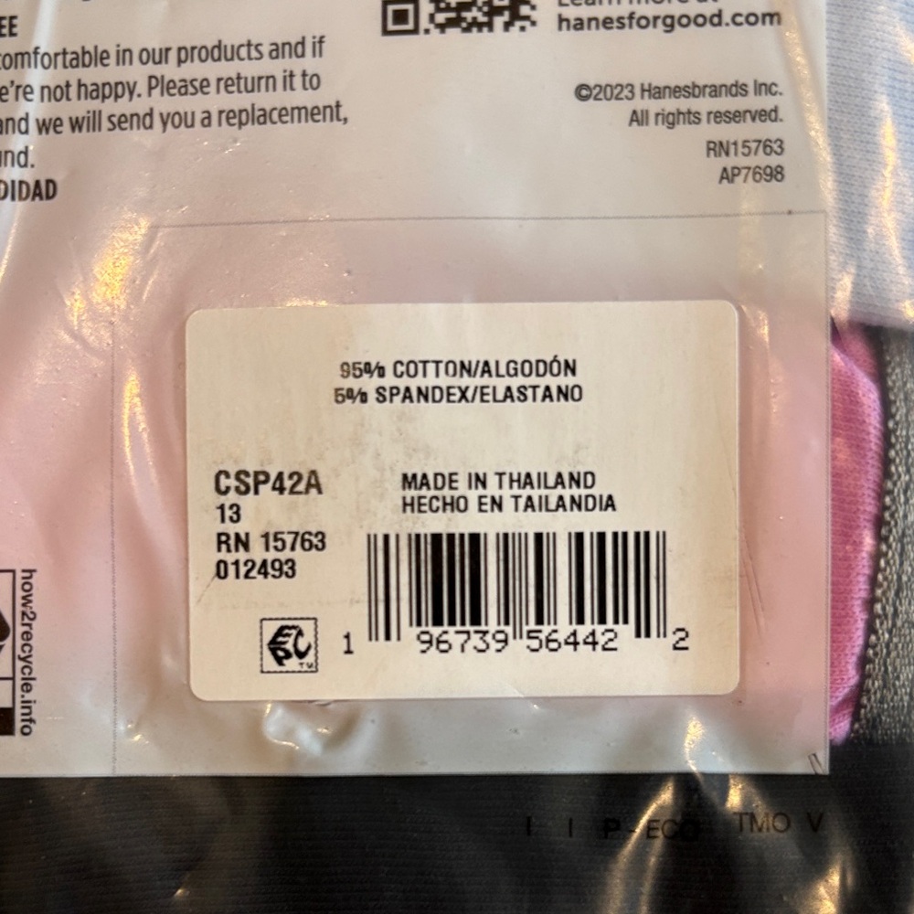 5X Hanes Cotton Stretch Bikinis - Black, White, Pink - Picture 2 of 4